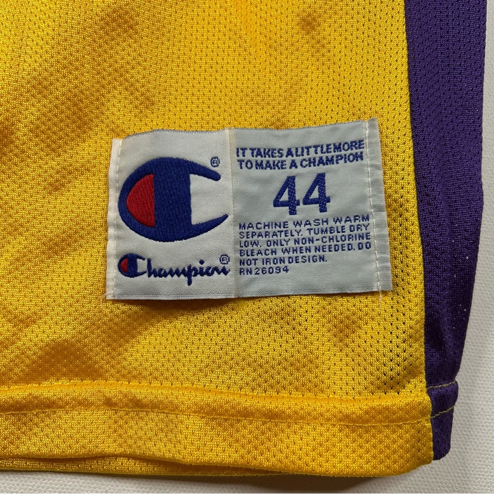 Vintage 90s KOBE BRYANT #8 Los Angeles LA Lakers Champion Jersey 44 Large L - Picture 2 of 7